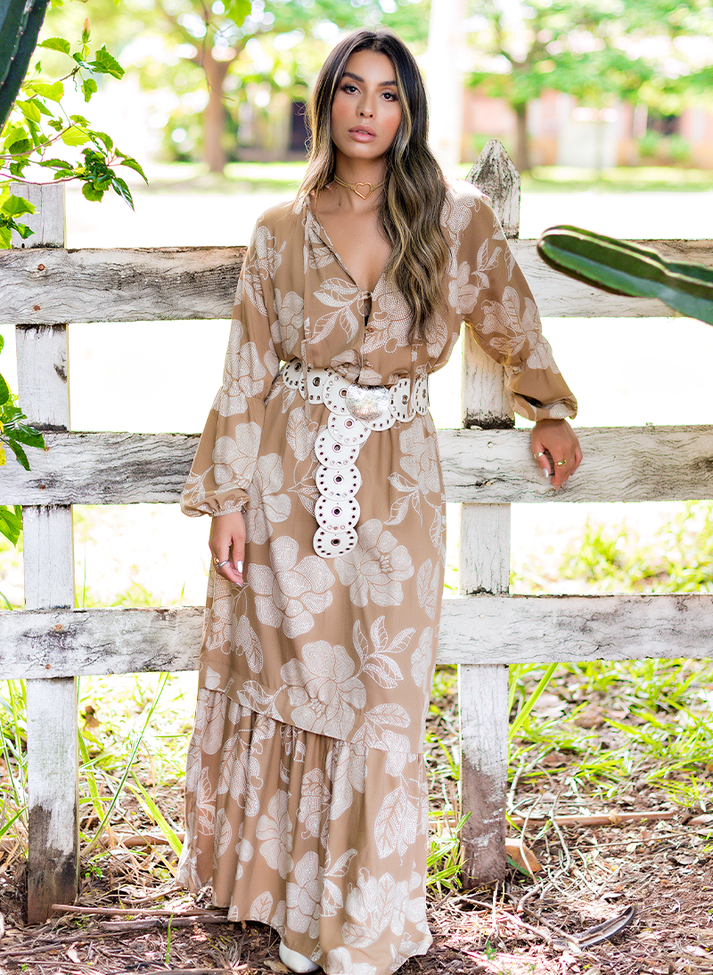 01 vestido longo maxi floral com vista em argolinhas