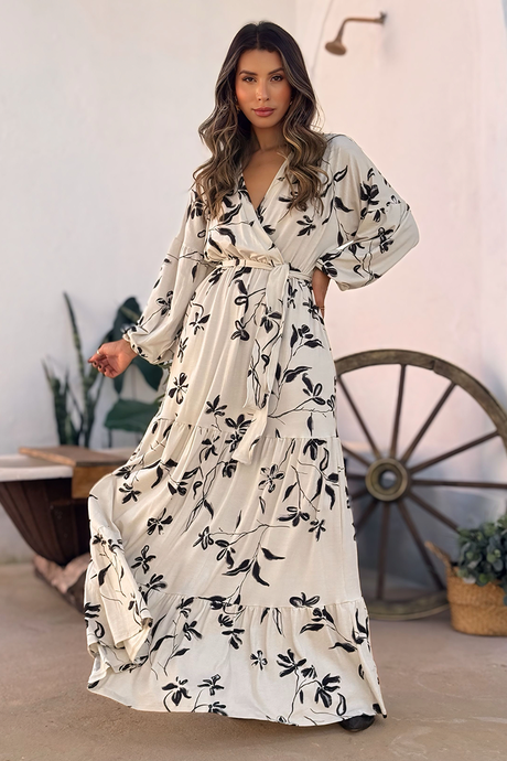 04 vestido longo com decote transpassado em malha estampada