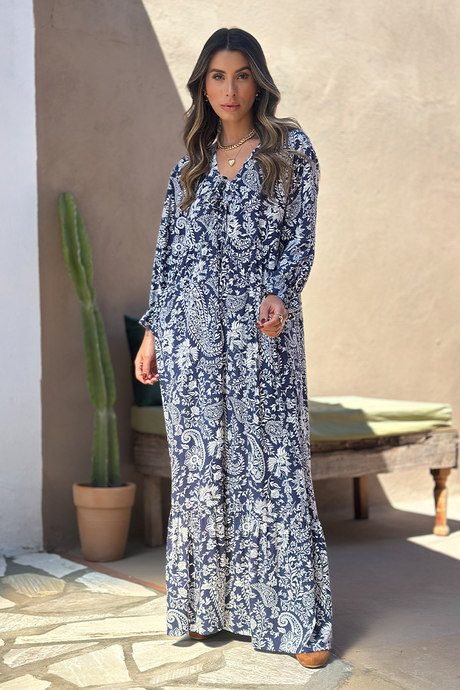 03 vestido longo estampa maxi e decote com amarracao