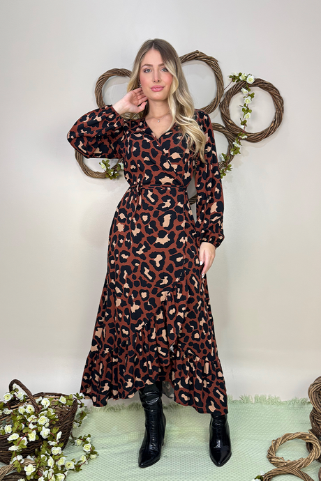 01 vestido midi transpassado de oncinha