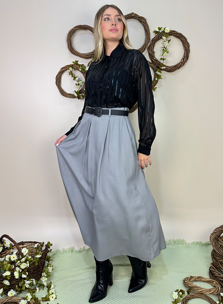 05 saia de pregas em comprimento midi