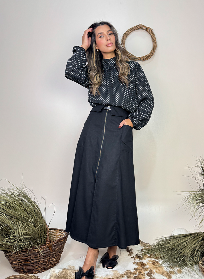 05 blusa estampada manga longa com gola alta