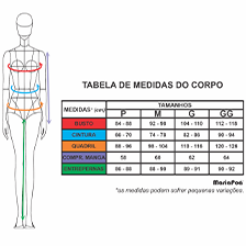 tabela de medidas detalhes