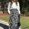 06 saia longa em babados com estampa de zebra