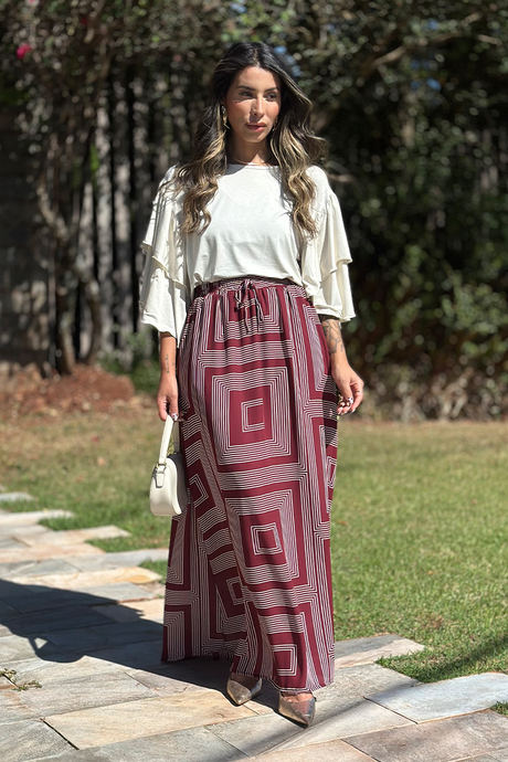 07 saia longa com estampa geometrica