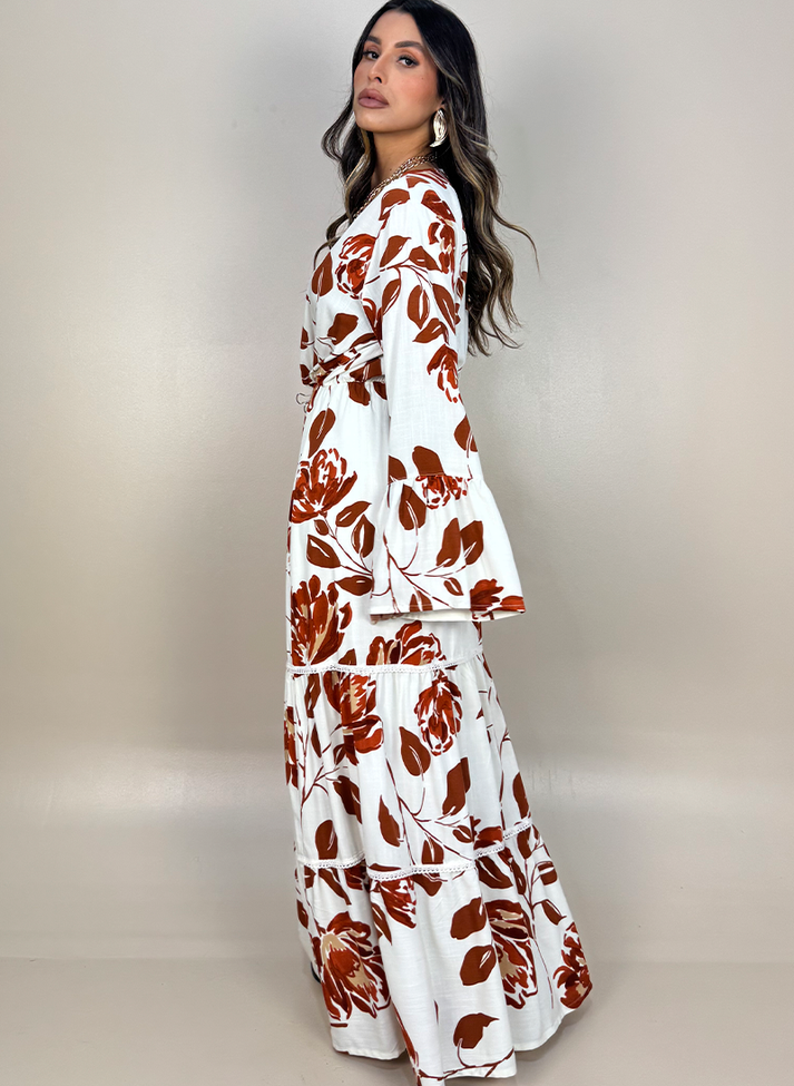 06 vestido longo estampado com aplicacao de rendinha