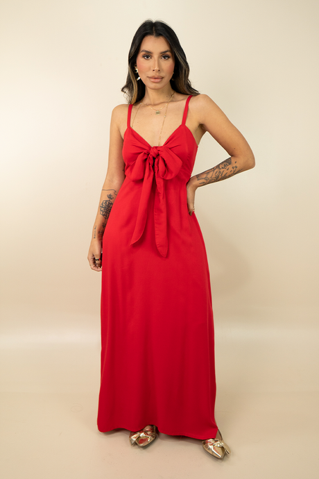 03 vestido longo de alcinha com faixas para amarrar