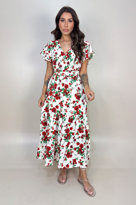02 vestido longo floral com mangas gode e babado