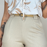01 calca pantalona em linho com cinto