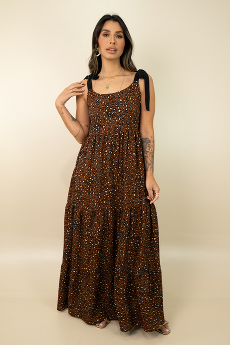 02 vestido longo leve de oncinha com alcas largas