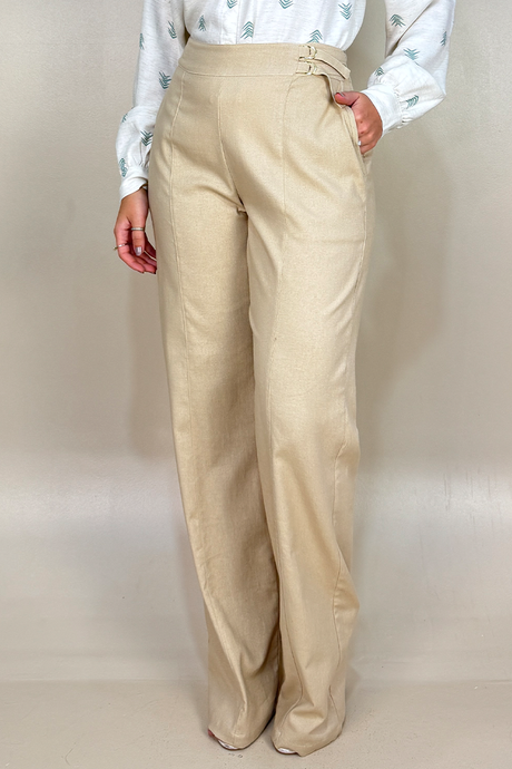 02 calca wide leg em linho com argolas no cos