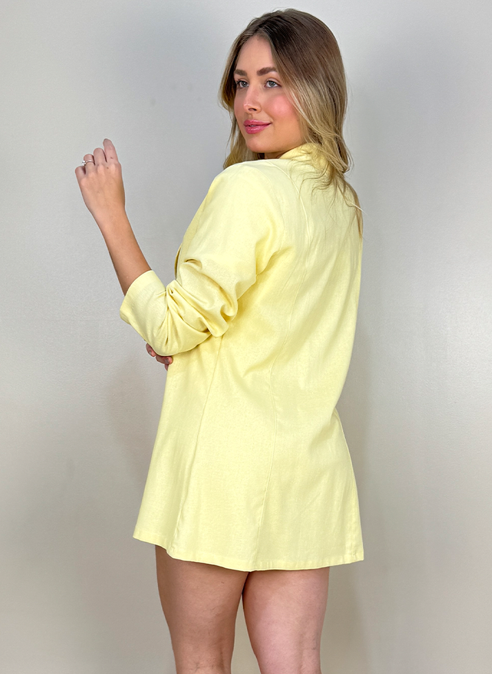 03 conjunto linho alfaiataria blazer e shorts saia